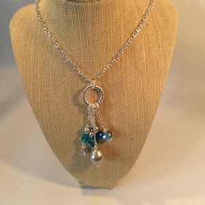 NEW Boho bling silver necklace